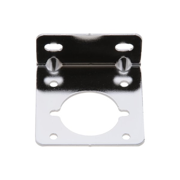 Mounting Bracket For Weatherproof Receptacles - Chrome Plated, For 2 Or 4 Hole Mount Receptacles